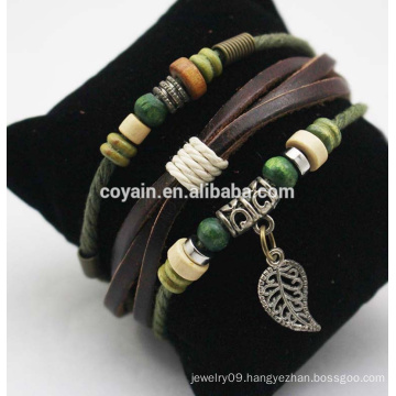 Factory Custom Charm Vintage Multilayer Wrap Leather Bracelet